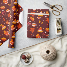 Gezellige herfst cadeaupapier