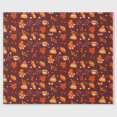 Gezellige herfst cadeaupapier (Vlak)