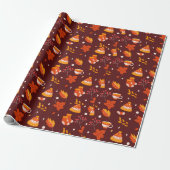 Gezellige herfst cadeaupapier (Uitgerold)