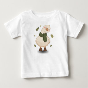 Gezellige herfst cartoon eend