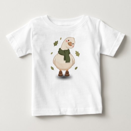Gezellige herfst cartoon eend (Voorkant)