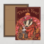 Gezellige Herfst Das Kunst Ansichtskaart Briefkaart (Voorkant / Achterkant)