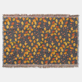 Gezellige Herfst deken met herfstbladeren & bessen