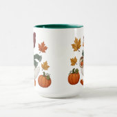 Gezellige herfst eend met pompoen koffie herfstbla mok (Midden)