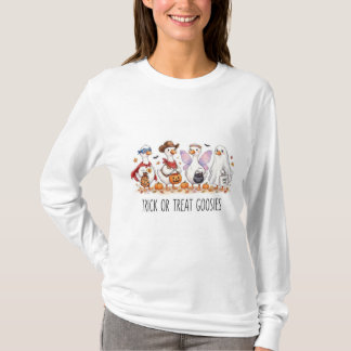 Gezellige Herfst Eend met Pompoen Spice Latte T-shirt
