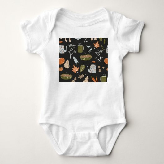 Gezellige Herfst Elements: Warme Patroon. Romper (Voorkant)