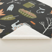 Gezellige Herfst Elements: Warme Patroon. Sherpa Deken (3/4)