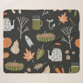 Gezellige Herfst Elements: Warme Patroon. Sherpa Deken (Voorkant (horizontaal))