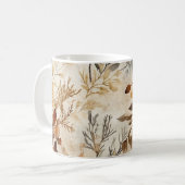 Gezellige herfst esthetische botanische print koffiemok (Voorkant links)