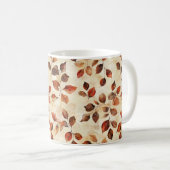 Gezellige herfst esthetische herfst bladeren Print Koffiemok (Voorkant rechts)
