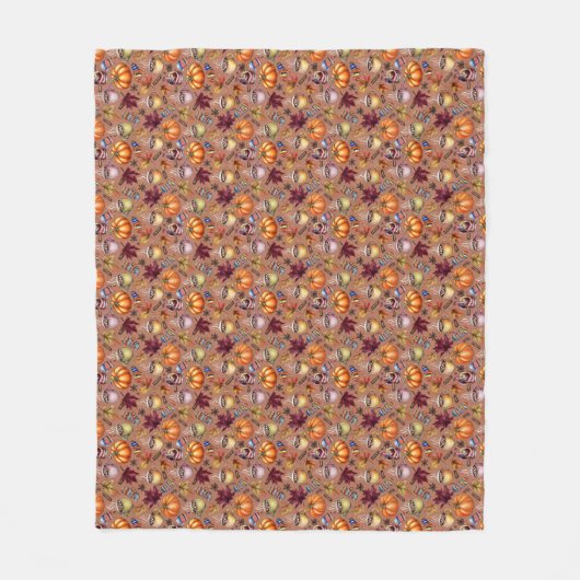 Gezellige herfst fleece deken (Voorkant)