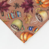 Gezellige herfst fleece deken (Hoek)