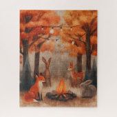 Gezellige Herfst Forest Creatures Legpuzzel (Verticaal)