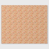 Gezellige herfst Halloween-drankenpatroon Cadeaupapier (Vlak)