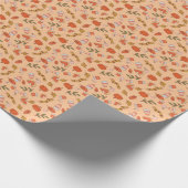 Gezellige herfst Halloween-drankenpatroon Cadeaupapier (Hoek)