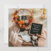 Gezellige herfst Herfst zwangerschapsaankondiging  Kaart (Voorkant)