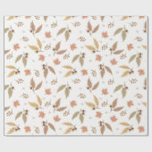 Gezellige Herfst herfstbladeren Cadeaupapier (Vlak)