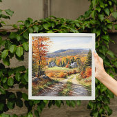Gezellige Herfst in Vermont Boerderij Waterverf Ar Poster