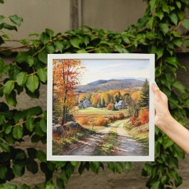 Gezellige Herfst in Vermont Boerderij Waterverf Ar Poster