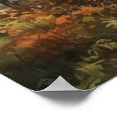 Gezellige Herfst in Vermont Waterverf Art Poster (Hoek)