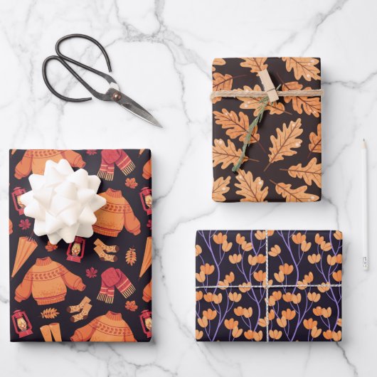 Gezellige herfst inpakpapier vel (Voorkant)