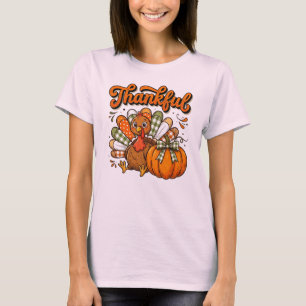 Gezellige herfst kalkoen oogst viering t-shirt