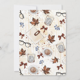 Gezellige herfst koffie & boeken uitnodiging | Vin