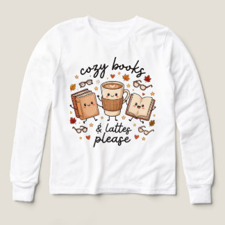 Gezellige herfst koffie latte boek liefhebber herf