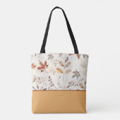 Gezellige herfst laat botanische print kleurenblok tote bag (Achterkant)