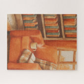 Gezellige Herfst lezen Bookish Legpuzzel (Horizontaal)