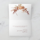 Gezellige Herfst Neutral Fox Pompoen Dankbaarheid  Bedankkaart (Binnen)