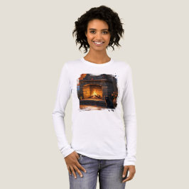 Gezellige herfst open haard kat • Warme herfst bui Tri-Blend Shirt