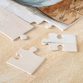 Gezellige Herfst Pastel Pompoenen Zwarte Kat Legpuzzel (Zijkant)