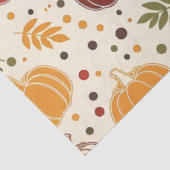 Gezellige Herfst Pompoen & Bladeren Oogst Geschenk Tissuepapier (Detail)