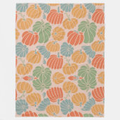 Gezellige Herfst Pompoen Gooi Deken – Herfst Fleec (Voorkant)
