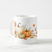Gezellige herfst pompoen mok (Voorkant links)