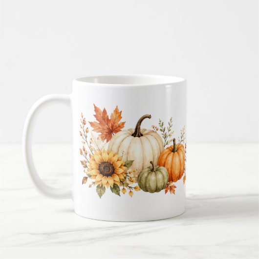 Gezellige herfst pompoen mok (Links)