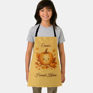gezellige herfst pompoen oogst keuken & Naam scrip Schort