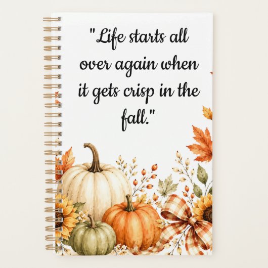 Gezellige Herfst Pompoen Planner (Voorkant)