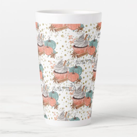 Gezellige herfst pompoenen latte mok (Voorkant)