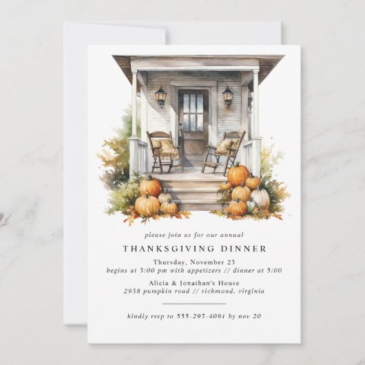 Gezellige Herfst pompoenen | Rustiek Thanksgiving  Kaart (Voorkant)