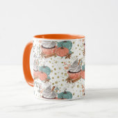 Gezellige herfst pompoenen sinaasappel mok (Voorkant links)