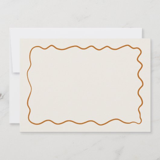 Gezellige Herfst Retro Sketch Baby shower Kaart (Achterkant)