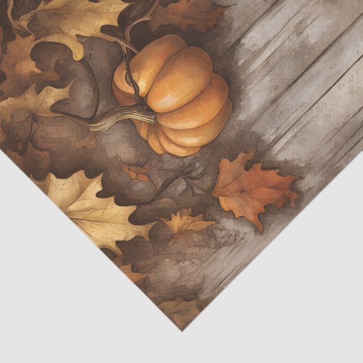 Gezellige herfst rustieke pompoenen vallen bladere tissuepapier (Detail)