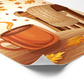 Gezellige herfst Scene Digitale Download Kunst Poster (Hoek)