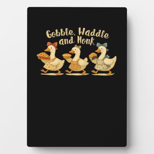 Gezellige Herfst Seizoen Goose Gobble Waddle Honk  Fotoplaat (voorkant)