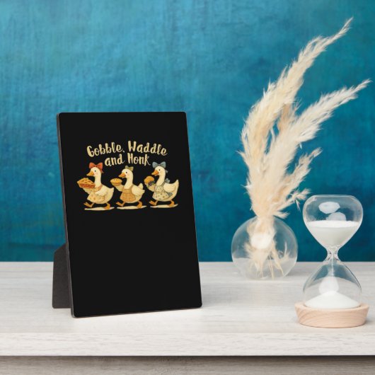 Gezellige Herfst Seizoen Goose Gobble Waddle Honk  Fotoplaat (Zijkant)