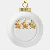 Gezellige Herfst Seizoen Goose Gobble Waddle Honk  Keramische Bal Ornament (Voorkant)