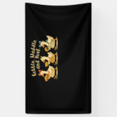 Gezellige Herfst Seizoen Goose Gobble Waddle Honk  Spandoek (Verticaal)