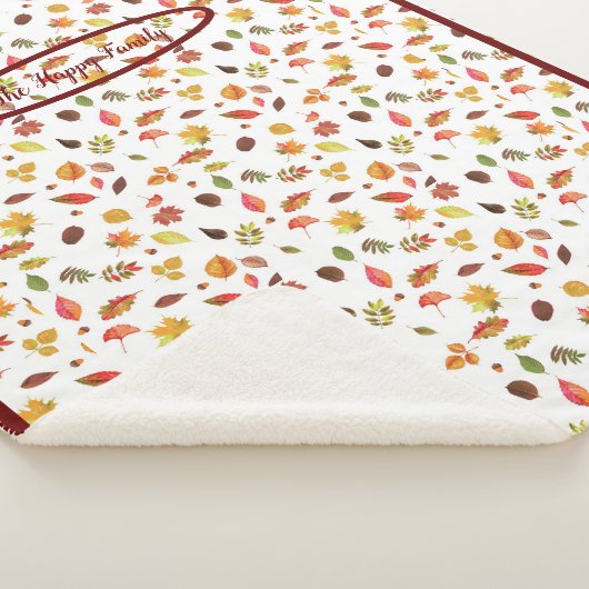 Gezellige Herfst Sherpa Deken Met herfst Bladen (3/4)